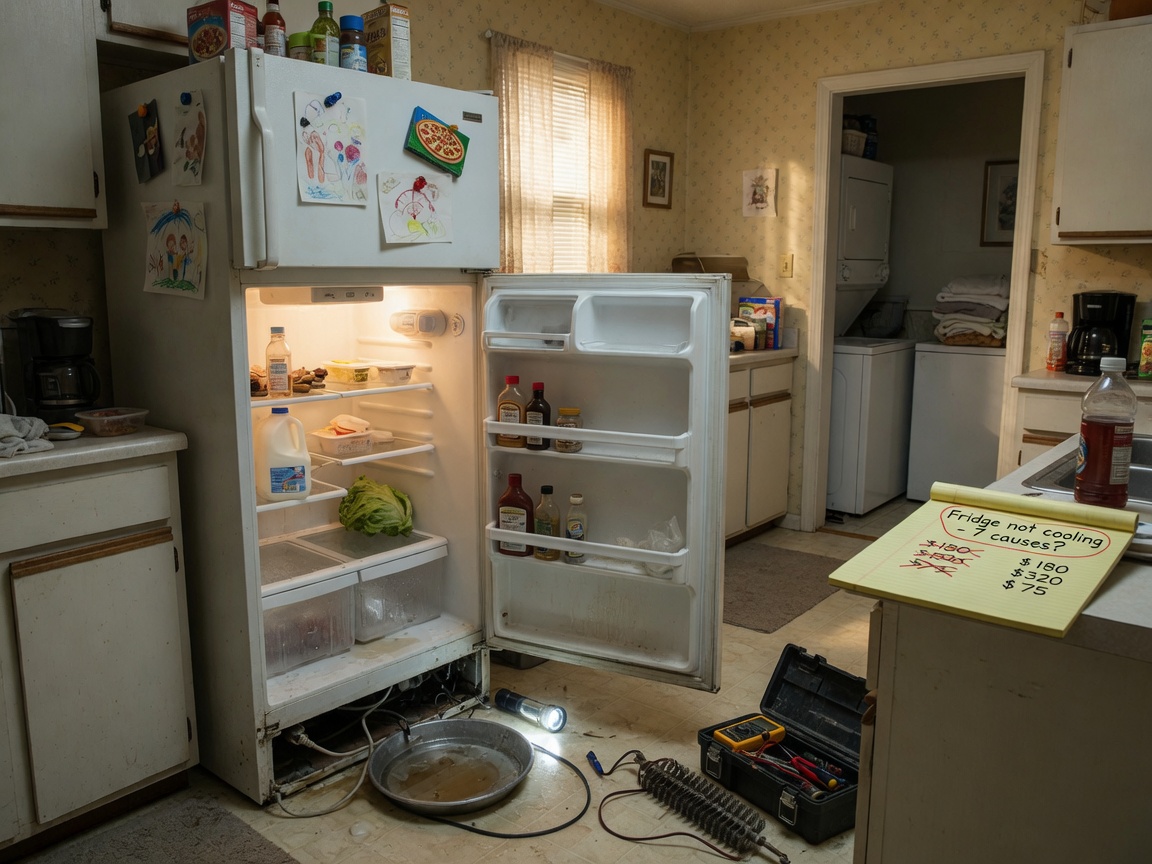 Refrigerator Not Cooling? 7 Causes and What They Cost to Fix